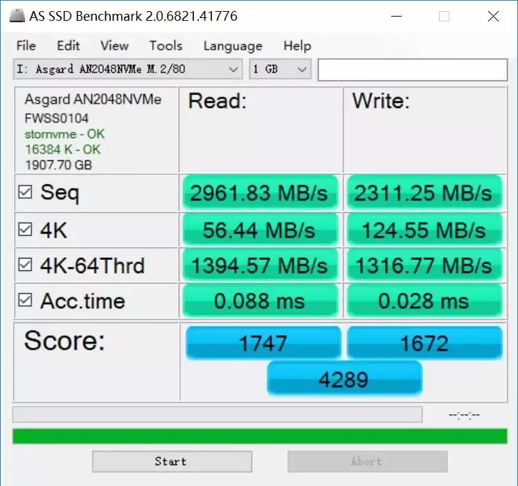 我們拿阿斯加特的 2T 的AN2 NVME固態對比256G的固態來做一個填盤測試2.jpg